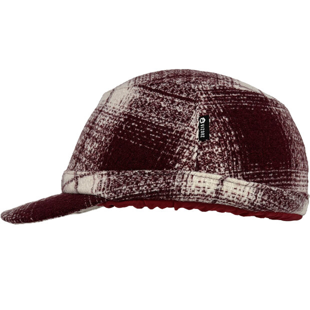 Vizorz SwitchCap fietshelmcover - Woolly cherry cap