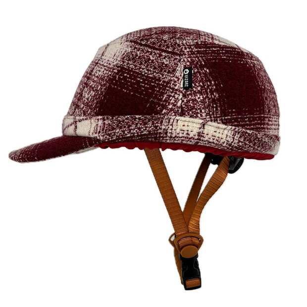 Vizorz SwitchCap fietshelm - Woolly cherry cap