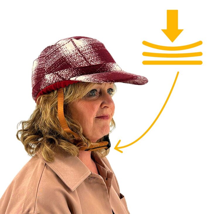 Vizorz SwitchCap fietshelm - Woolly cherry cap