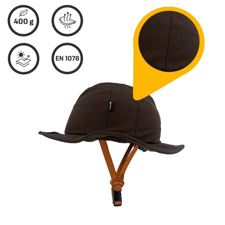 Vizorz SwitchCap fietshelm - Brown sunny classic