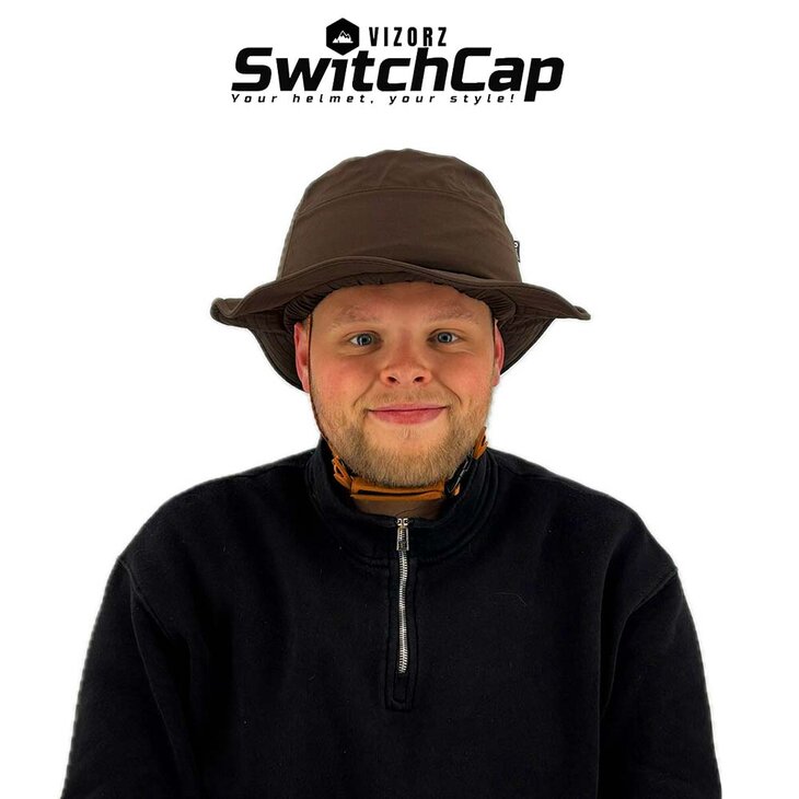 Vizorz SwitchCap fietshelm - Brown sunny classic