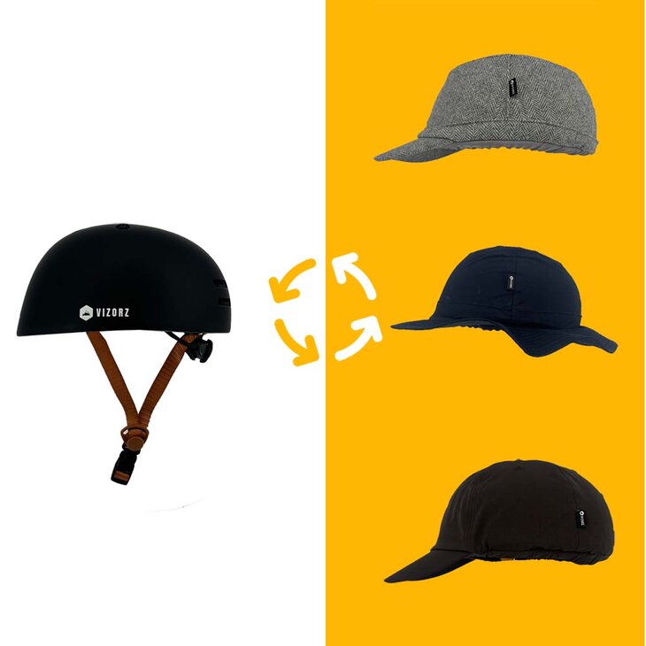 Vizorz SwitchCap fietshelm - Camo urban