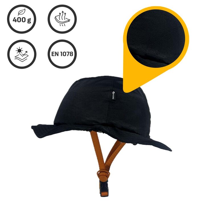 Vizorz SwitchCap fietshelm - Black shiny classic