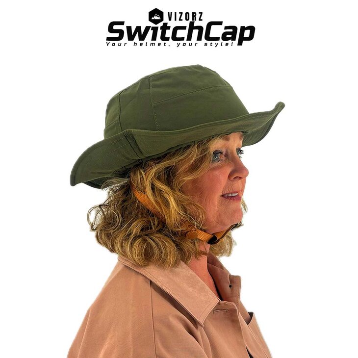 Vizorz SwitchCap fietshelm - Green sunny classic