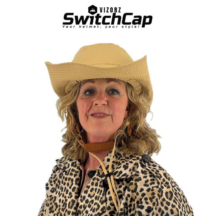 Vizorz SwitchCap fietshelm - Camel urban