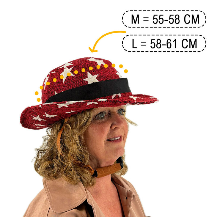 Vizorz SwitchCap fietshelm - Red stars stylish