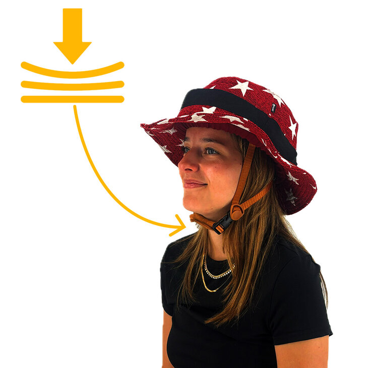 Vizorz SwitchCap fietshelm - Red stars stylish