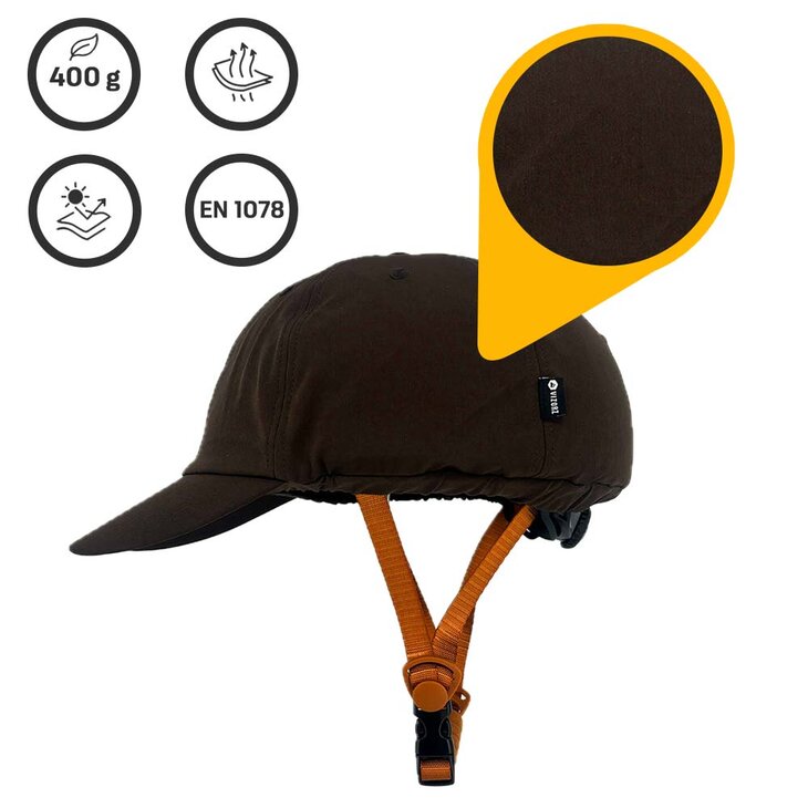 Vizorz SwitchCap fietshelm - Brown base cap