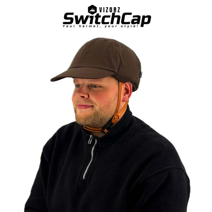 Vizorz SwitchCap fietshelm - Brown base cap