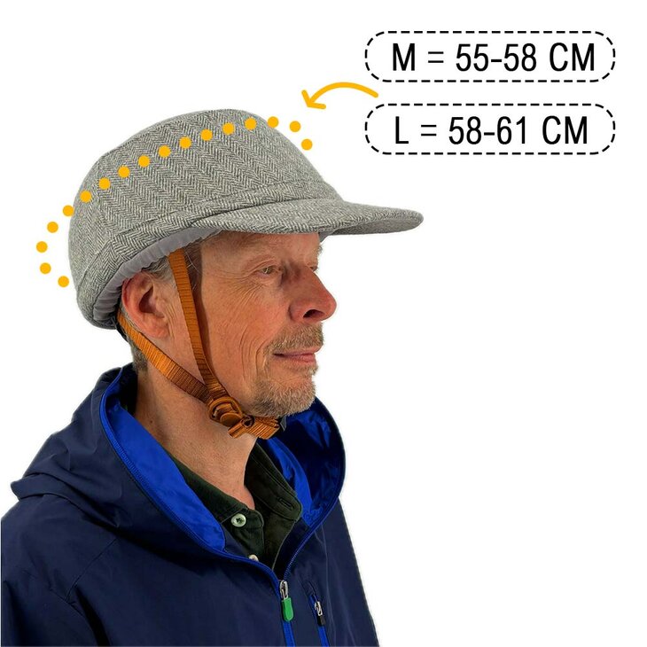 Vizorz SwitchCap fietshelm - Grey woolly cap