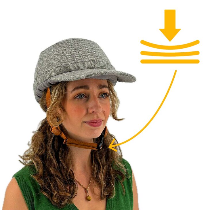 Vizorz SwitchCap fietshelm - Grey woolly cap