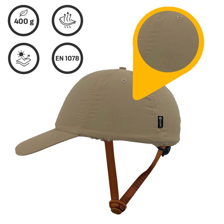 Vizorz Switchcap fietshelm - Beige Cap