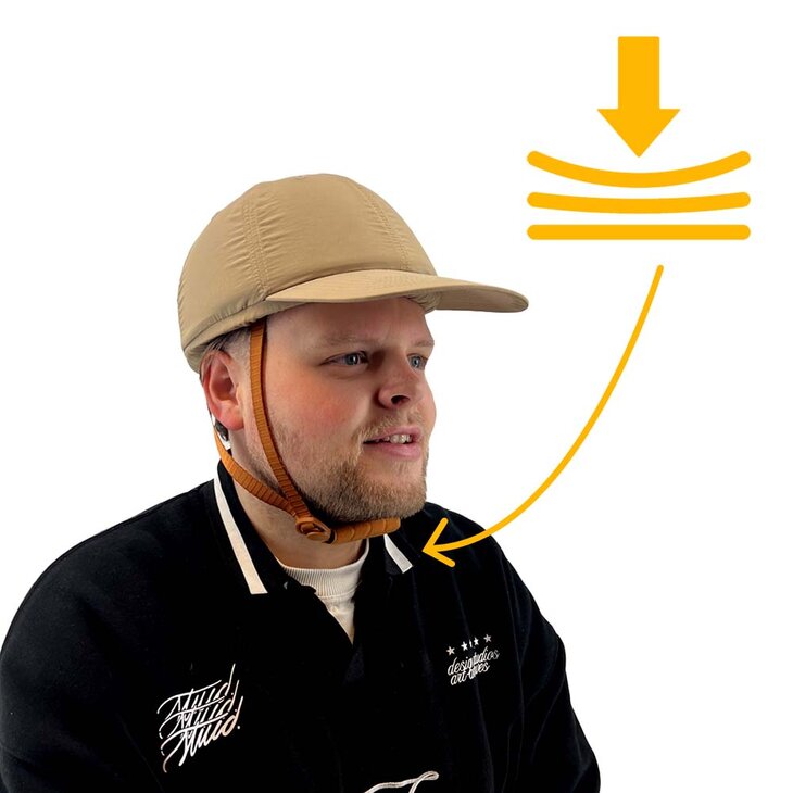 Vizorz Switchcap fietshelm - Beige Cap