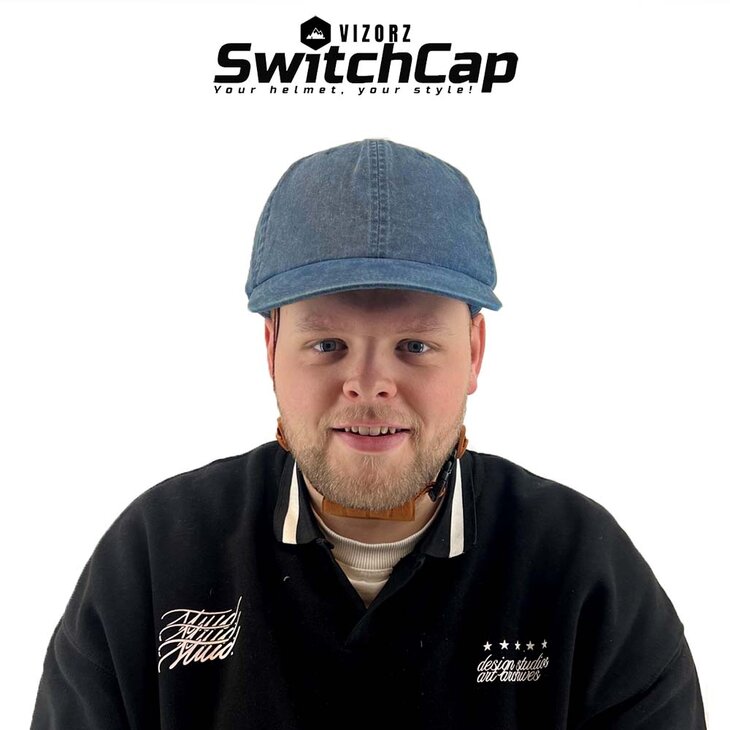 Vizorz Switchcap fietshelm - Blue Cap
