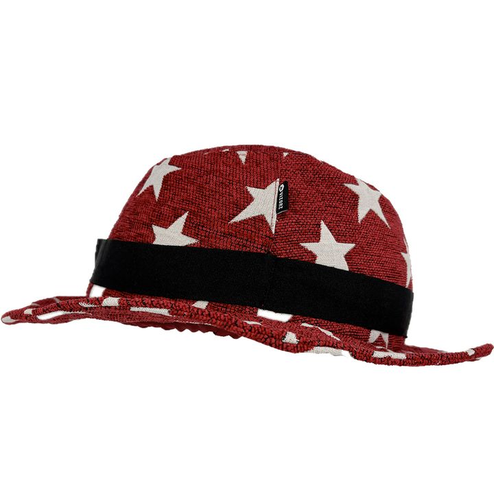 Vizorz SwitchCap fietshelmcover - Red stars stylish