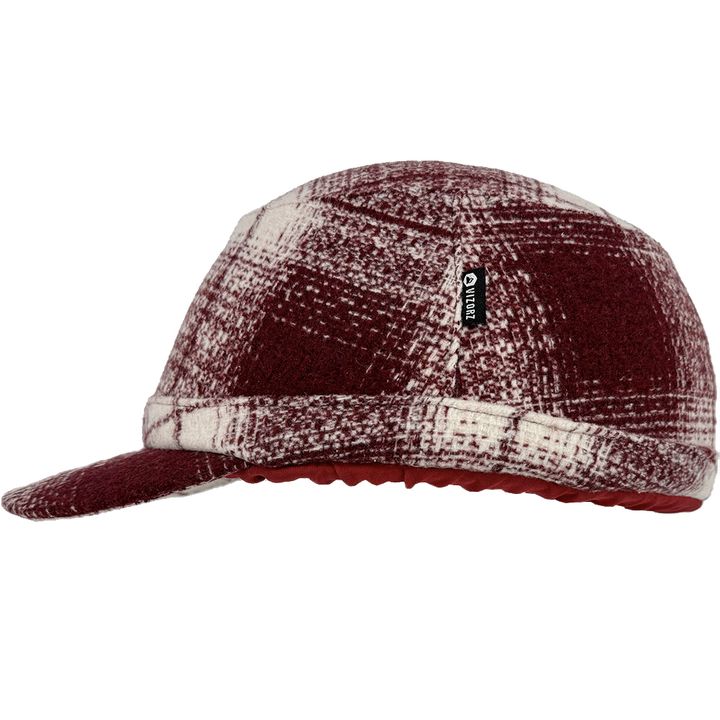 Vizorz SwitchCap fietshelmcover - Woolly cherry cap